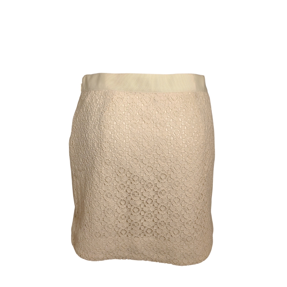 J. Crew Lace Pencil Skirt Cream Size 0